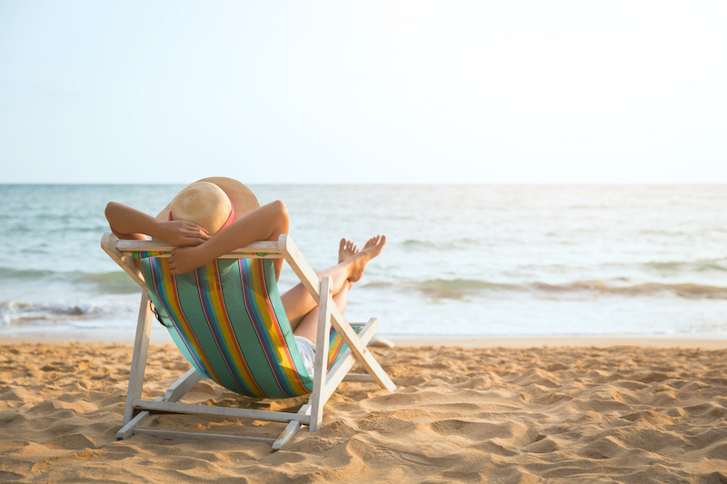 Relaxing on the beach